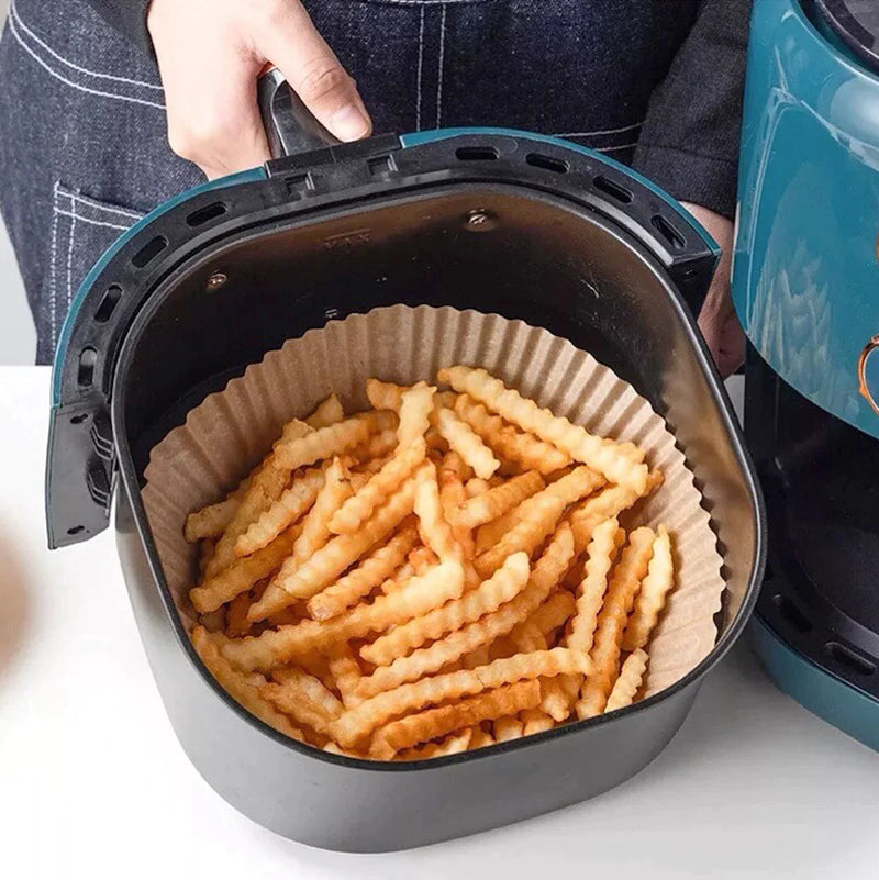 (compra 1 paquete y lleva uno GRÁTIS)- 50 Papeles antiadherentes Para Air Fryer- Ultima Unidades🔥